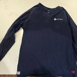 Men’s Ariat FR navy Henley shirt
